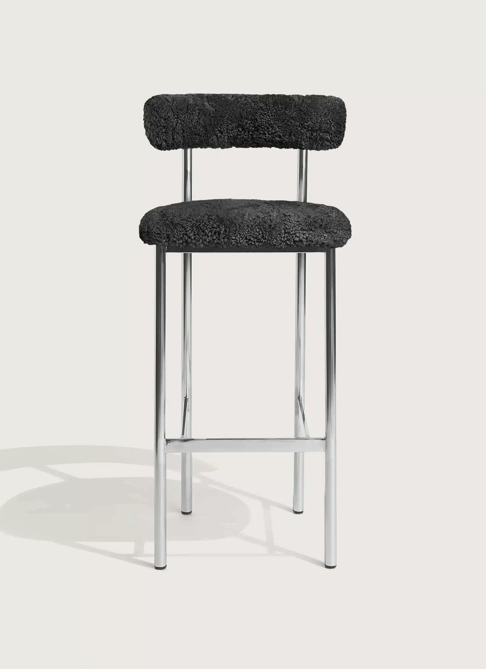 Font_bar_stool_ sheepskin_gray_mirror_polished_steel