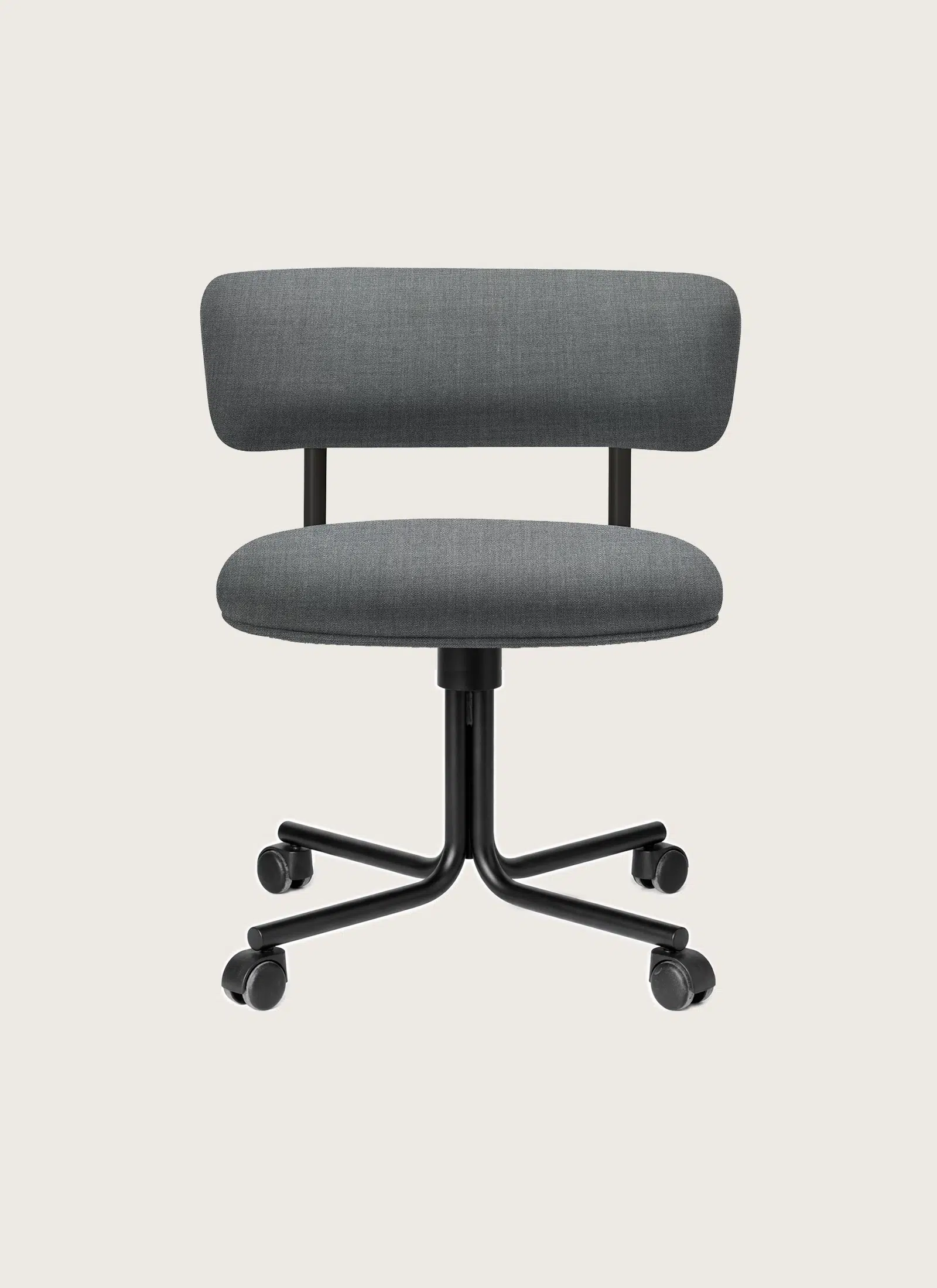 Font Swivel castors chair matte black